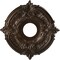 Ekena Millwork Attica PVC Medallion (Canopies up to 5"), 13"OD x 3 1/2"ID x 3/4"P, Textured Metallic Mystic Brown CMP13ATAMB - alternate 1